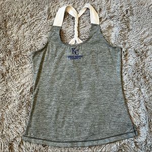 KC Spring training twisted back tank top